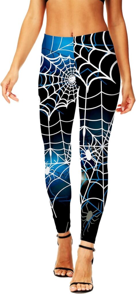 AOBUTE Womens Halloween Leggings Stretchy Graphic Printed Legging Tights