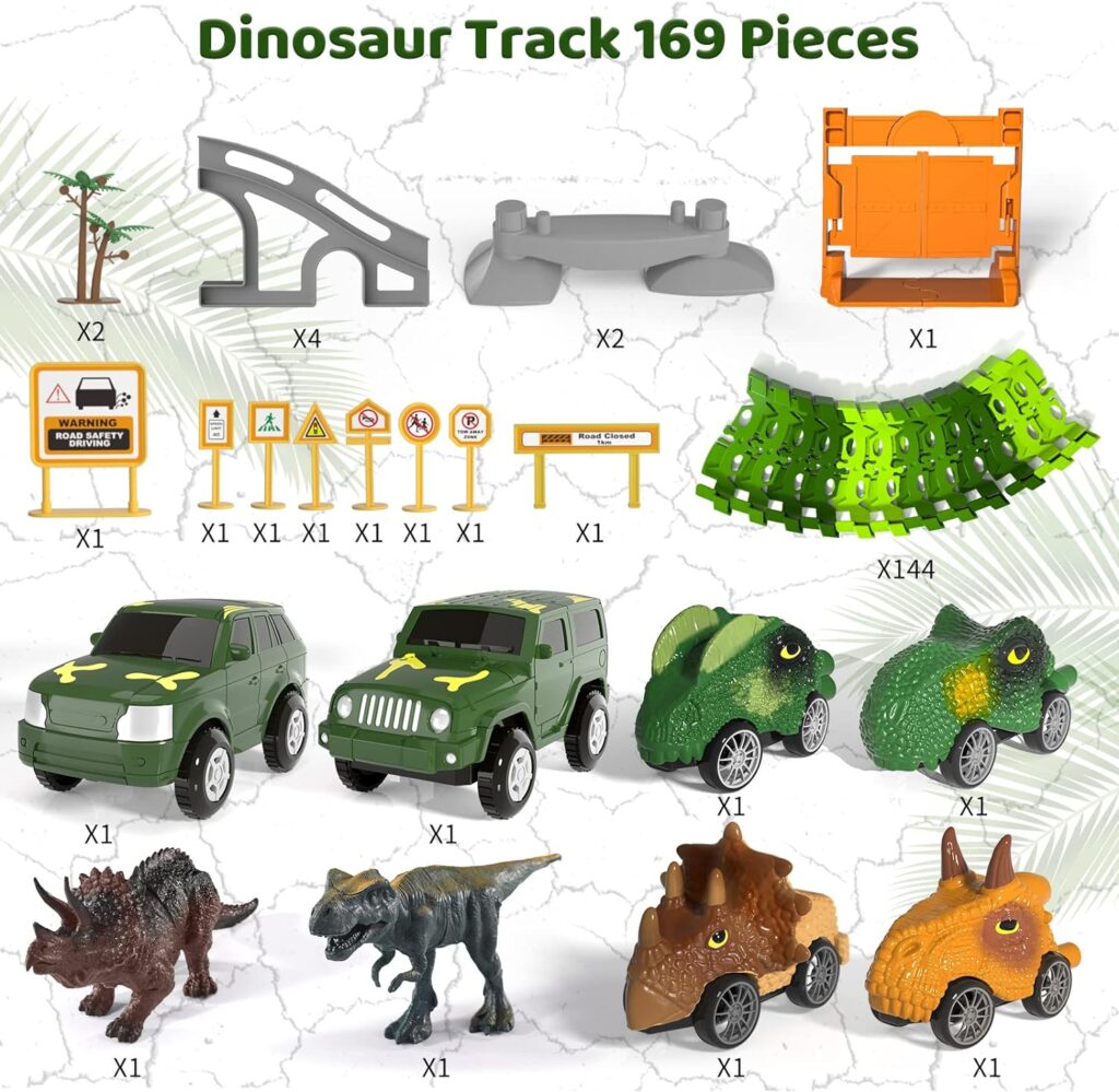 iHaHa Toddler Boy Toys for 3 4 5 6 Year Old, Total 236 PCS Construction Toys Race Tracks for Boys Kids Toys, Birthday Toys for 3 4 5 6 Year Old Boys Girls Kids
