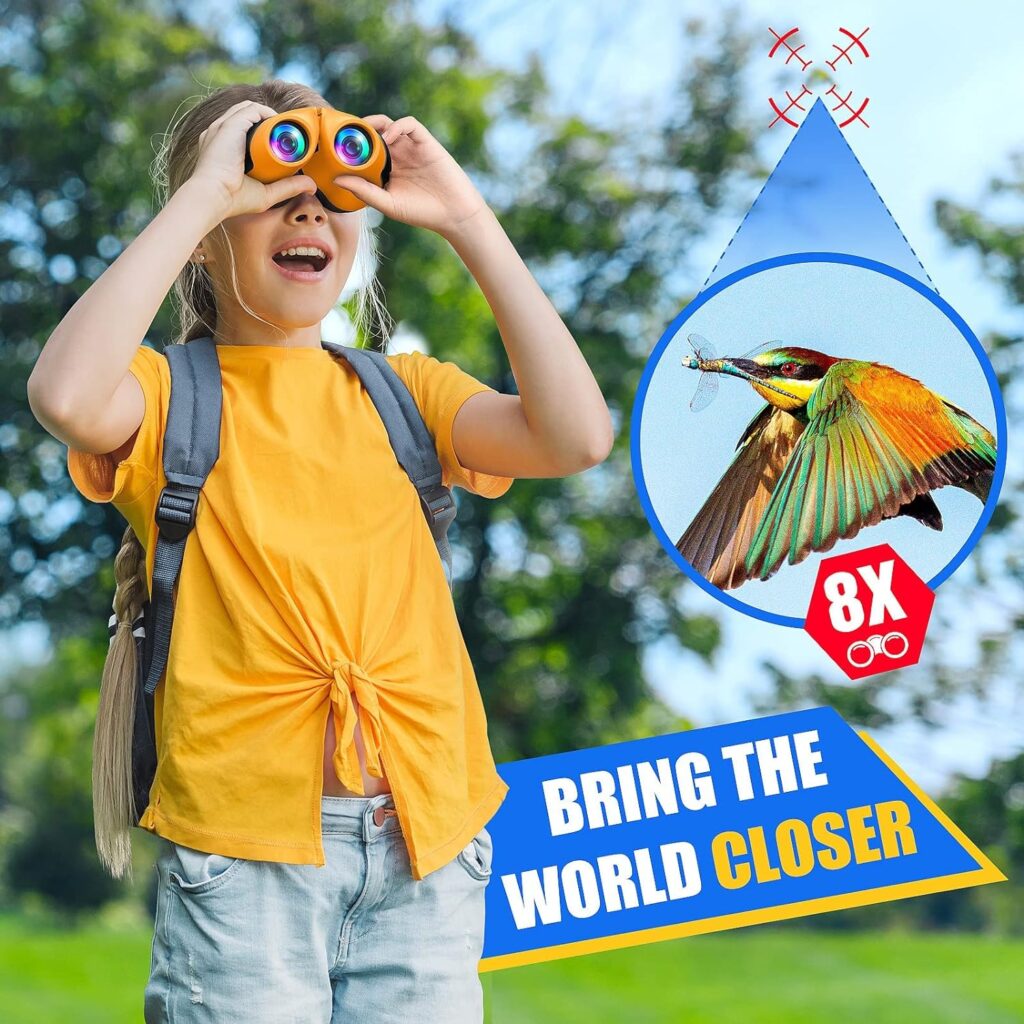 LETS GO! Binocular for Kids, Compact High Resolution Shockproof Binoculars