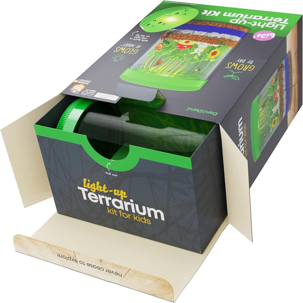 Light-Up Terrarium Kit for Kids - STEM Science Kits - Gifts for Kids - Educational DIY Kids Toys for Boys  Girls - Crafts Projects Ideas for Ages 6 7 8-12 Year Old Age Boy  Girl Kid