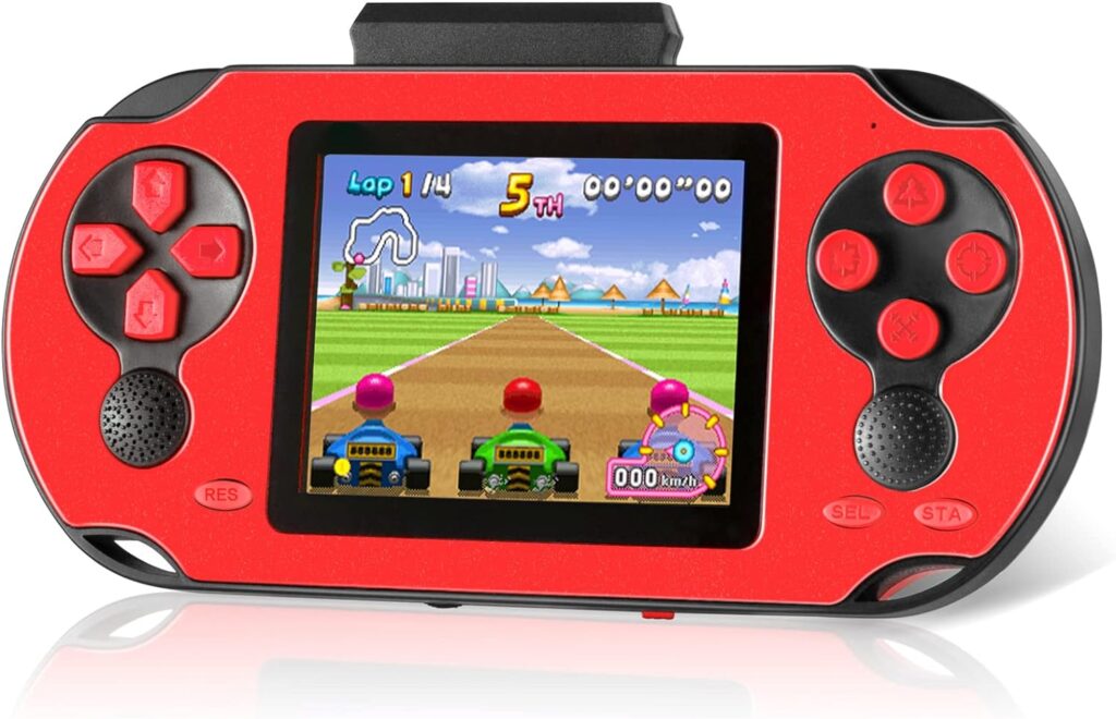 TaddToy 16 Bit Handheld Game Console for Kids Adults, 3.0 Large Screen Preloaded 230 HD Classic Retro Video Games with USB Rechargeable Battery  3 Game Cartridges for Birthday Gift for Kids 4-12