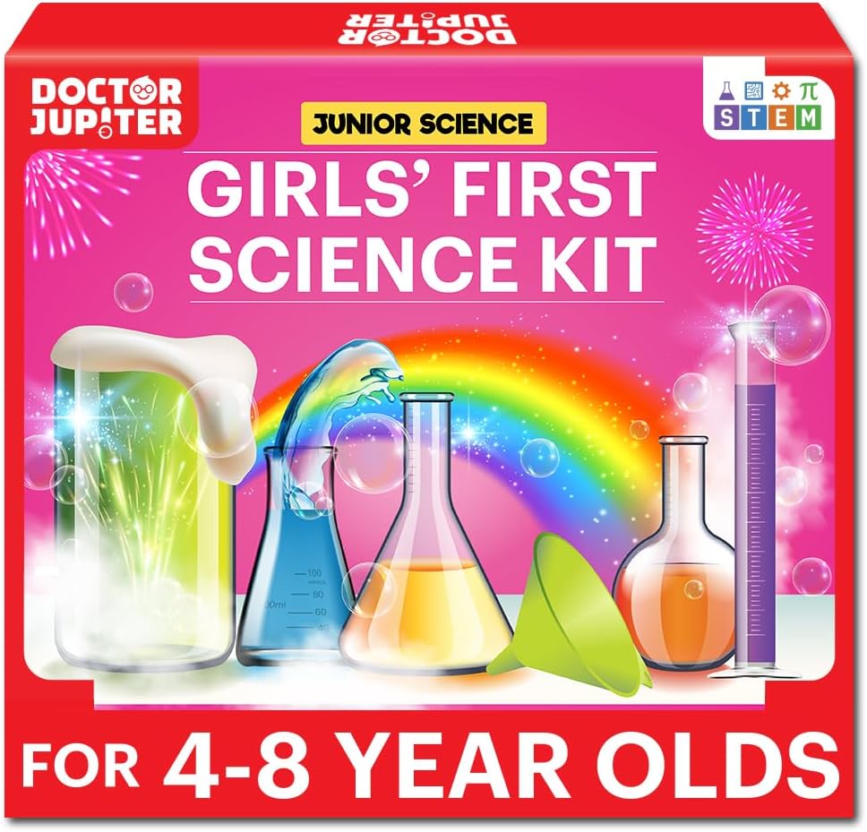 Doctor Jupiter Girls First Science Experiment Kit for Kids Ages 4-5-6-7-8| Gift Ideas for Birthday, Christmas for 4-8 Year Old Girls| STEM Learning  Educational Toys