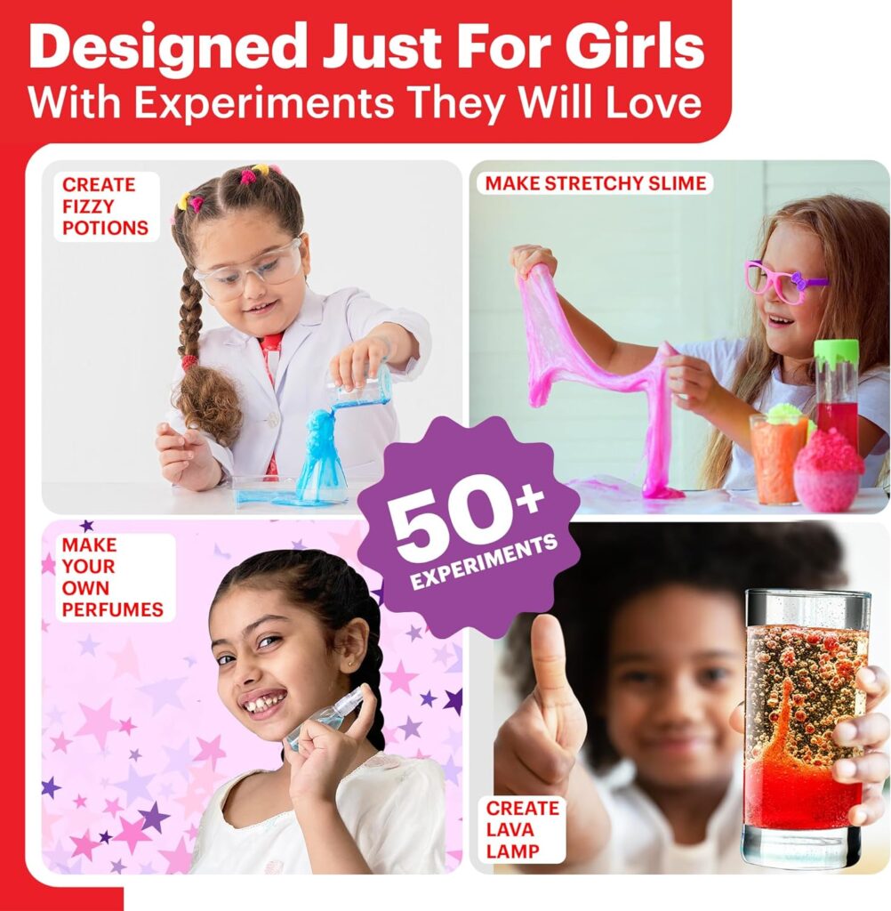Doctor Jupiter Girls First Science Experiment Kit for Kids Ages 4-5-6-7-8| Gift Ideas for Birthday, Christmas for 4-8 Year Old Girls| STEM Learning  Educational Toys
