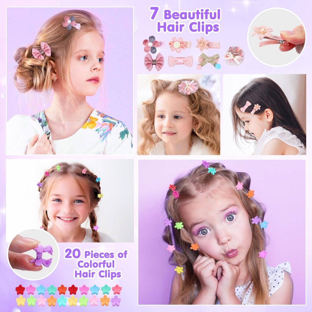 Kids Makeup Kit for Girl, 66 Pcs Washable Makeup Set for Little Girls, Real Cosmetic Set Pretend Play Makeup Toy Beauty Set Christmas  Birthday Gift Age 3 4 5 6 7 8 9+ Year Old Kids Toddler Toys