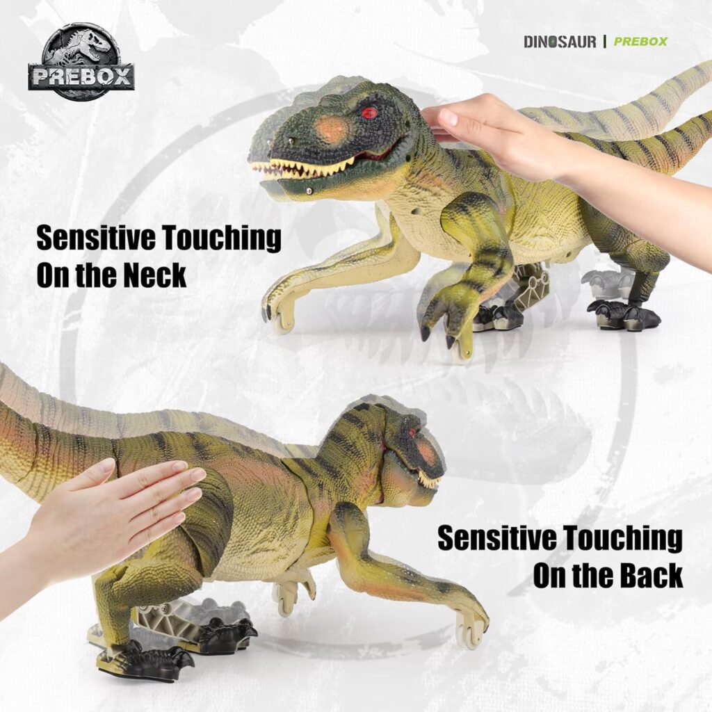 PREBOX Remote Control Dinosaur for Boys 4-7 - Rc Robot Dino Toys for Kids 3-5 8-12,Christmas Birthday Gifts for Boys Age 5-7 Year Old