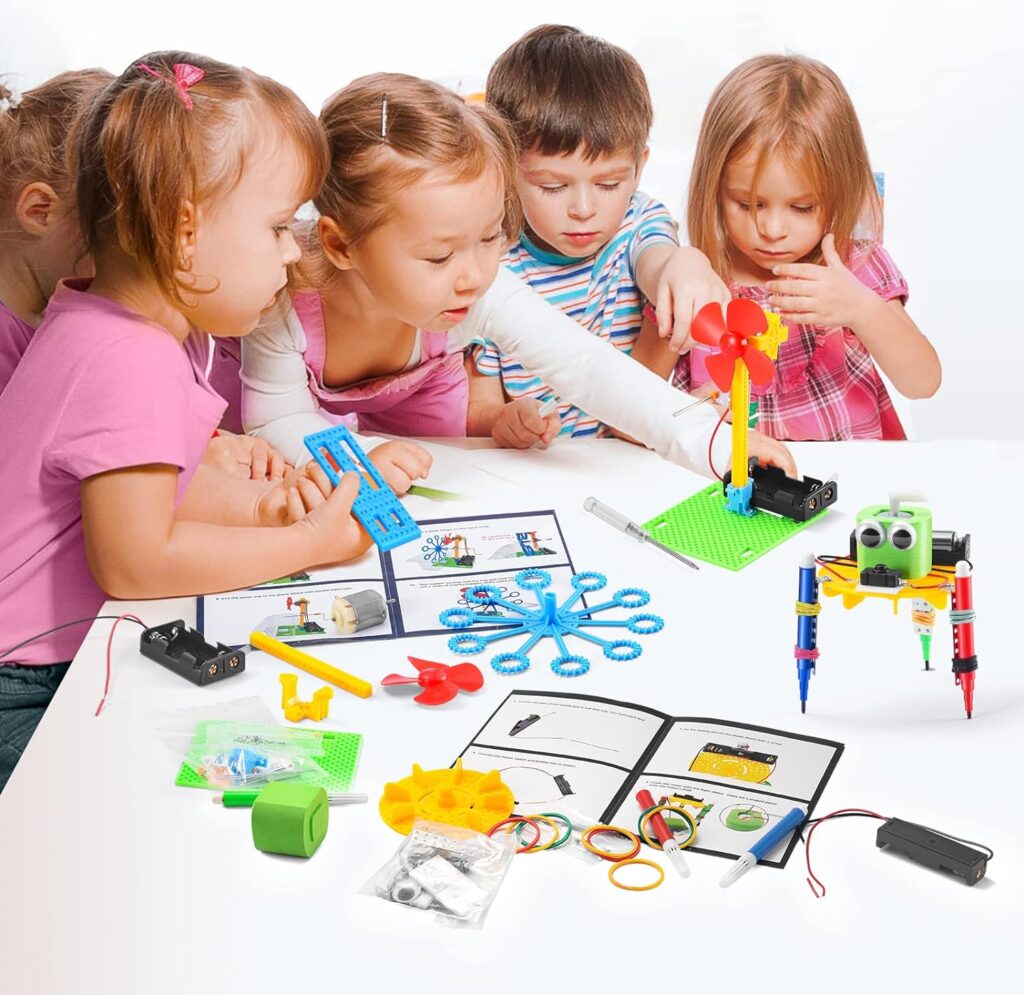 STEM Robotics Kit, 6 Set Electronic Science Projects Experiments for Kids Ages 8-12 6-8, STEM Toys for Boys Craft, DIY Engineering Build Robot Building Kits for Girls 5 7 8 9 10 11 12 + Year Old Gifts