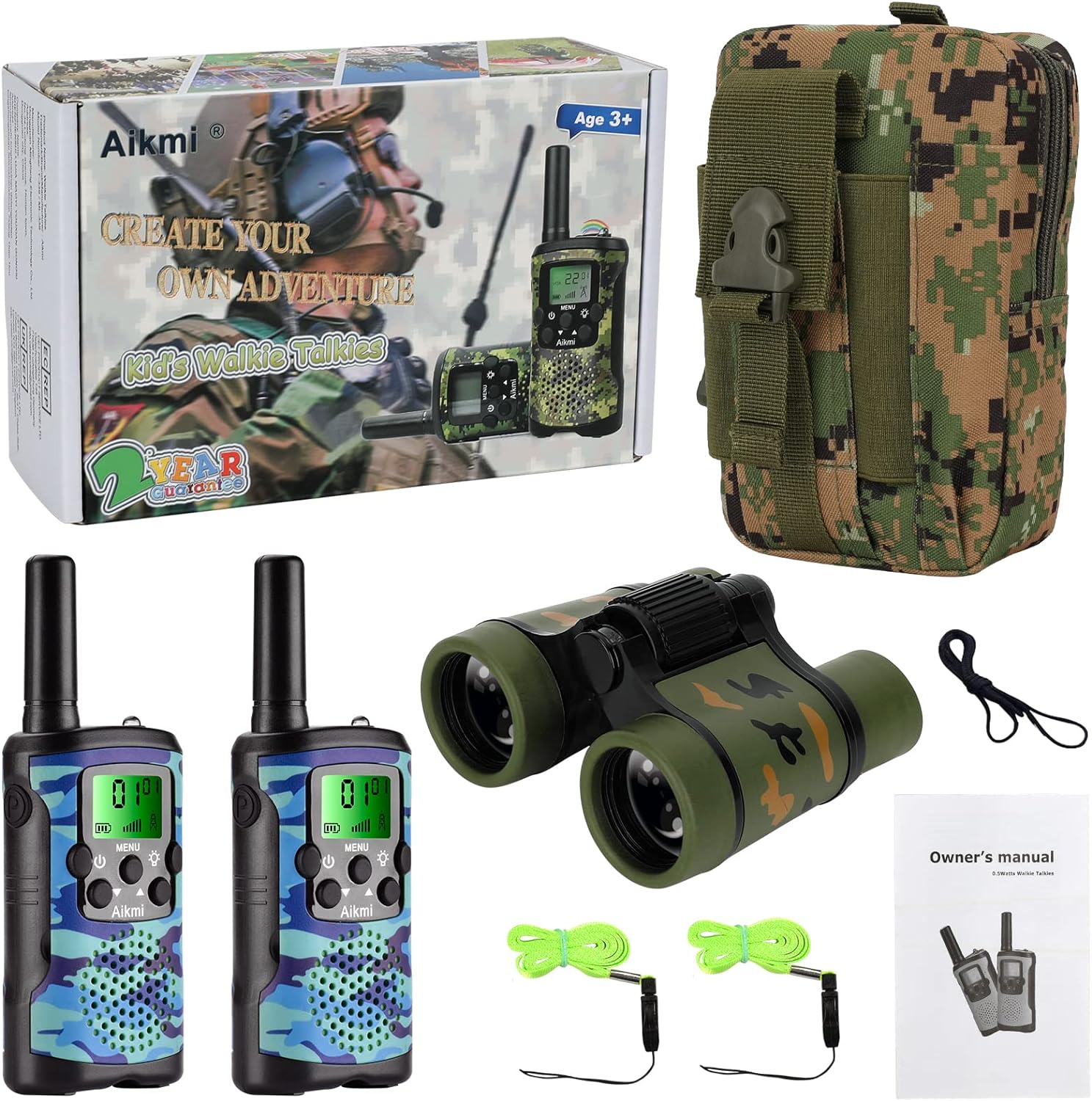 Read more about the article Walkie Talkies for Kids Toys Boys Aged 5+ Outdoor 2 Way Radio 22 Channel 3 Miles Range Camp Hunt Adventure Game Birthday 6 7 8 9 10 Year Old Gifts (Green) Review