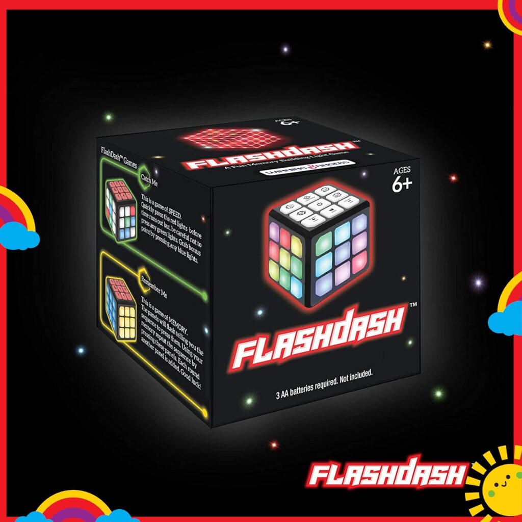 Winning Fingers Flashing Cube Electronic Memory  Brain Game | 4-in-1 Handheld Game for Kids | STEM Toy for Kids Boys and Girls | Fun Gift Toy for Kids Ages 6-12 Years Old